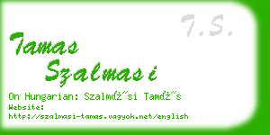 tamas szalmasi business card